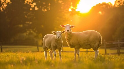 Sheep in the Sun A Golden Moment for Sheep Farmers Generative AI