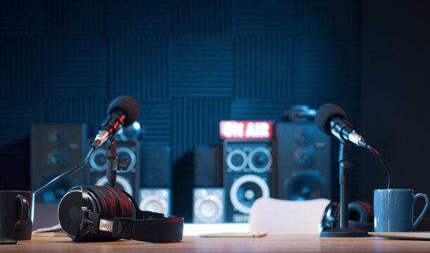 Radio broadcasting station professional equipment