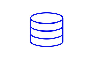 Isolated Database illustration in line style design. Vector illustration.	
