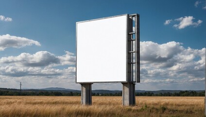 Photo of front view of isolated outdoor billboard