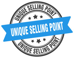 unique selling point stamp. unique selling point label on transparent background. round sign