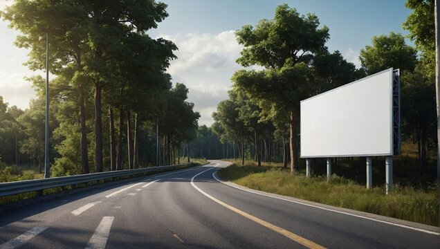 Photo of front view of isolated outdoor billboard