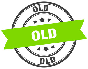 old stamp. old label on transparent background. round sign