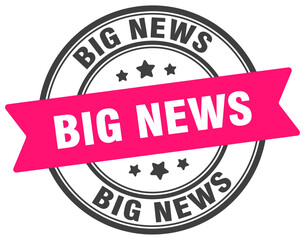 big news stamp. big news label on transparent background. round sign