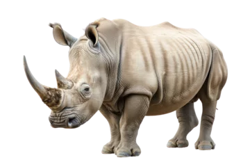 Muurstickers Big white rhino in Africa © Jeerawut