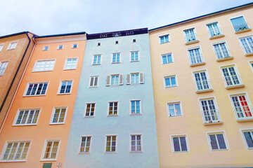 Colorful buildings in Salzburg, Austria