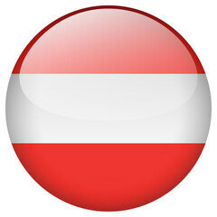 Obraz premium Austria flag button.