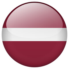 Latvia flag button. - obrazy, fototapety, plakaty