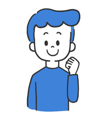 Obraz premium ガッツポーズをする男性