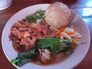 meatball soup served in a bowl