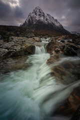 View into Glencoe, Highlands Scotland.