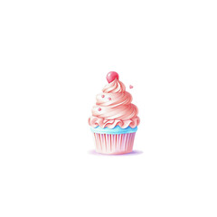 cupcake isolated on white