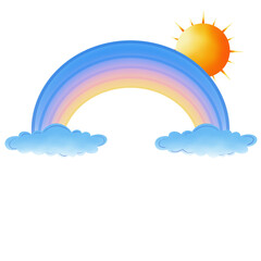 Rainbow with the sun
