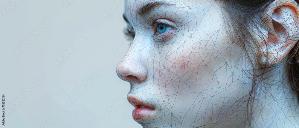 Aufkleber A facial recognition system that is biometric and secure.
