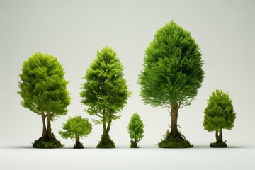 Dainty Small green leaves tree. Foliage bloom. Generate Ai