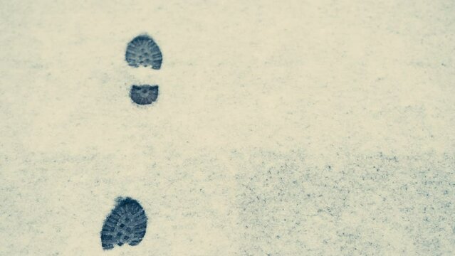 footprint in snow