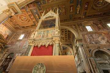 Basilica San Giovanni in Laterano in Rome. Church and monument of Christianity. The Catholic...