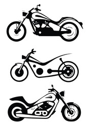 Outline vector black illustration of business bike