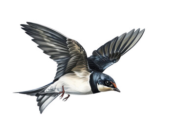 Fototapeta premium Swallows are birds with long wings and long tails. They are found all over the world. There are many species, such as the house swallow. field swallow
