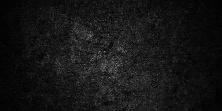 Abstract design with textured black stone wall background. Modern and geometric design with grunge texture, elegant luxury backdrop painting paper texture design .Dark wall texture background space	