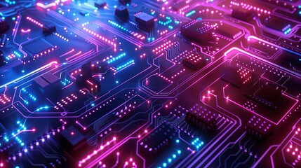 Obraz premium 3d render of abstract futuristic background