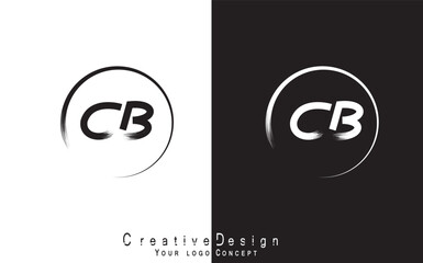 CB letter logo design template vector