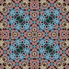 Seamless abstract square pattern. Watercolor and alcohol ink. Author's patterns