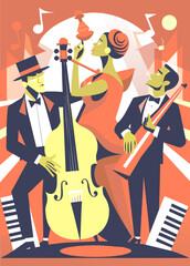 Vintage jazz festival poster