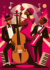Vintage jazz festival poster