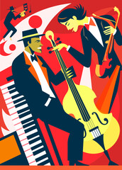 Vintage jazz festival poster