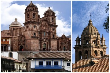 Fototapeta na wymiar Cuzco (Cusco), in the Peruvian Andes, was the capital of the Inca Empire and is today famous for its archaeological ruins and Spanish colonial architecture