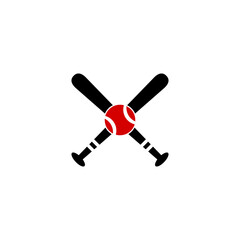 Baseball icon flat illustration for graphic and web design isolated on white background