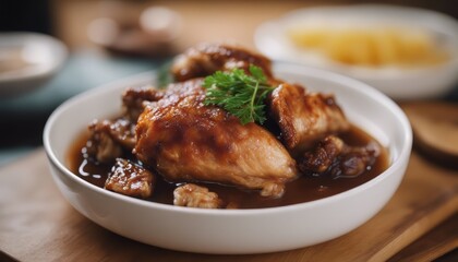 Fowl stewed with soy sauce, Chicken thigh