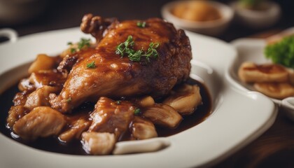 Fowl stewed with soy sauce, Chicken thigh