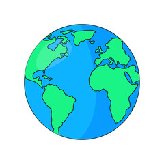 Earth icon vector illustration.