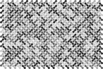 Abstract monochrome background. Halftone drawing. Light gray vector pattern with colored spheres. Geometric pattern of repeating shapes on a black background in halftone style.