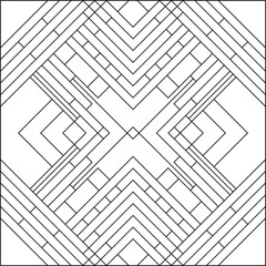 Easy Coloring Pages for Adults. Coloring Page of geometric abstract. EPS 8. #784
