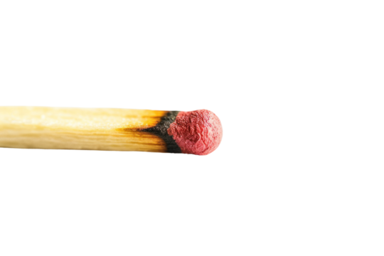 Matchstick, flame on the tip of the matchstick