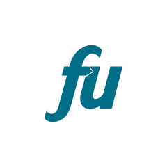 Letter FU Typography logo design