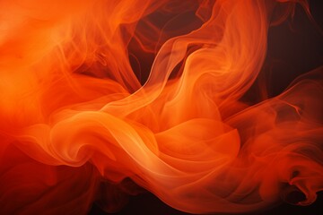 Eerie Smoke orange texture horror. Steam magic. Generate Ai