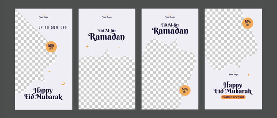 Set of Ramadan instagram sale social media stories collection banner ads