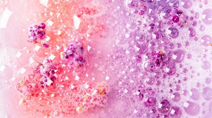 Obraz premium a top view photo of a editorial shot of a soapy water, pure, clean, beautiful studio lighting, scandinavian