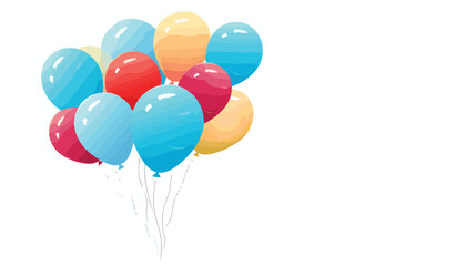 Fototapeta na wymiar A bundle of vibrant helium balloons lifting a child
