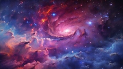 Bright cloud nebula space galaxy starry night sky universe astronomy supernova background wallpaper