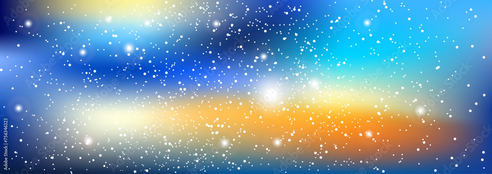 Canvas Prints universe banner. matrix of glowing stars. space background.