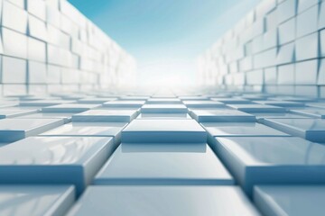 3d tiles business background with copy space