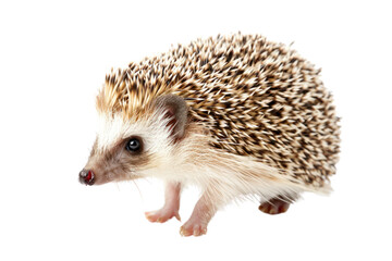 Obraz premium pygmy hedgehog cute pets Stopping walking Has beautiful striped fur