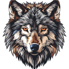 Wolf Head Clipart Clipart isolated on white background