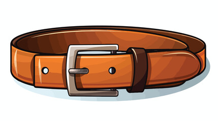 A classic leather belt with a timeless buckle 