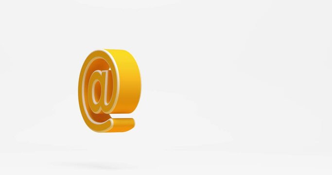 contact icon symbol as a part of communication - 3D Animation seamless loop 4K DCI
